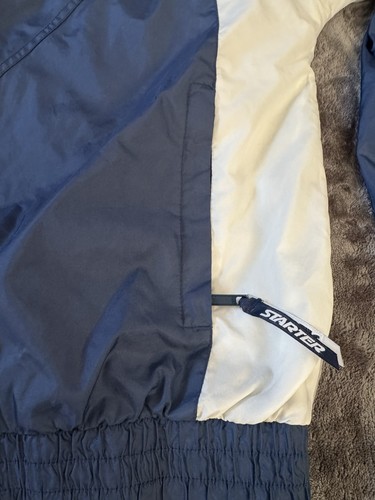 Dallas Cowboys Starter Jacket Mens XL - VINTAGE - Blue Gray White Windbreaker - Picture 4 of 22