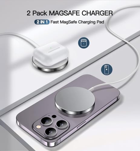 Magnetic Wireless Charger 15W Fast Mag Safe Charger für Silber Magnetladegerät - Bild 2 von 7