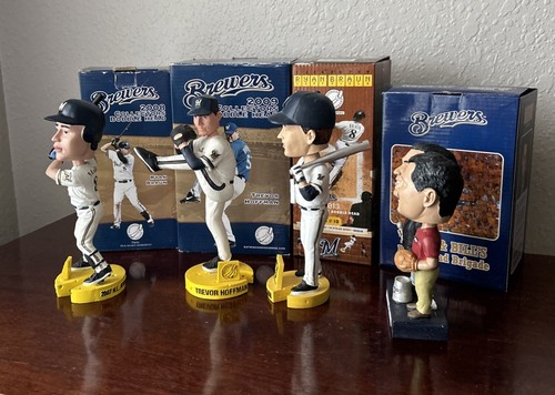 Lotto Bobblehead Milwaukee Brewers Trevor Hoffman (2) Ryan Braun e Daron & Bill - Foto 2 di 5