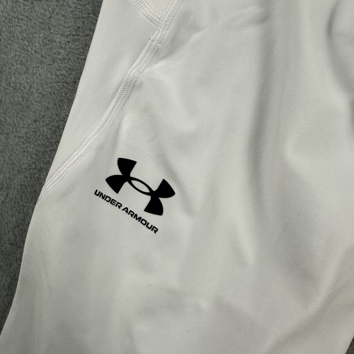 Under Armour HG Armour 3/4 Legging Mens 2XL White Compression Pants Gym Run New - Picture 3 of 7