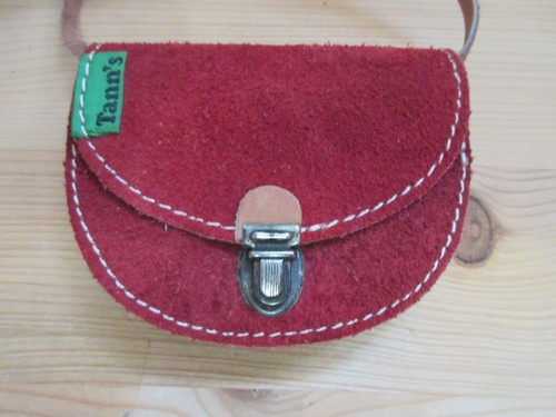 Petite pochette TANN'S rouge vintage porte monnaie en cuire collector - Picture 2 of 10