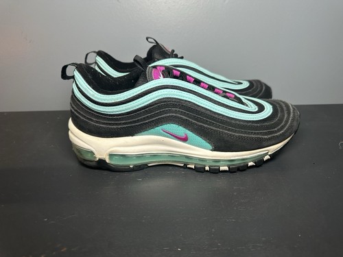 Nike Air Max 97 Black Hyper Violet 921522-015 Youth 7Y Sneakers Suede Black Blue - Picture 5 of 9