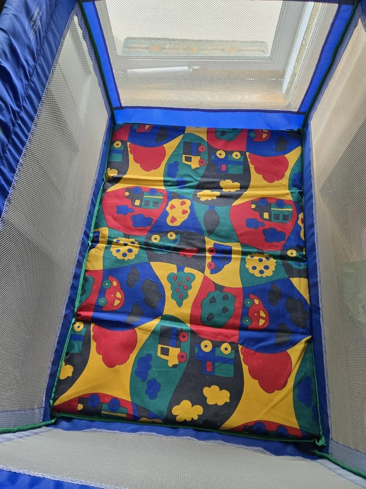 Vintage 1990s Graco Pack N Play 925 DN Series Playpen Baby Toddler Vehicles Tree - Image 3 of 4