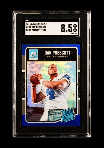 2016 Dak Prescott Panini Donruss Optic Blue Prizm SP RC Rookie /149 SGC 8.5 - Picture 4 of 4