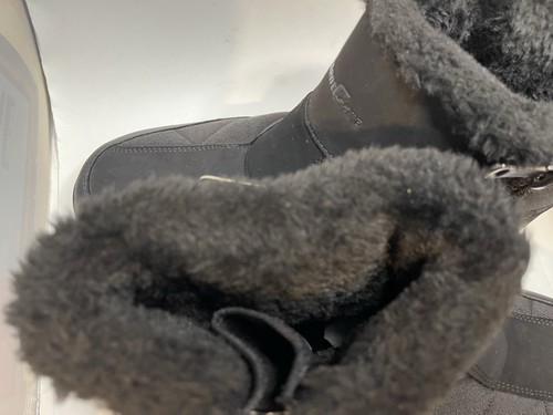 Nuevas botas de nieve de invierno Silent Care para hombre talla 12 negras impermeables media pantorrilla cremallera lateral B - Imagen 12 de 15