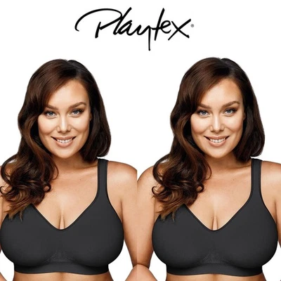 2x Playtex Comfort Revolution Flex Fit Contour Wirefree Wireless Padded Bra Bulk - Image 1 of 4