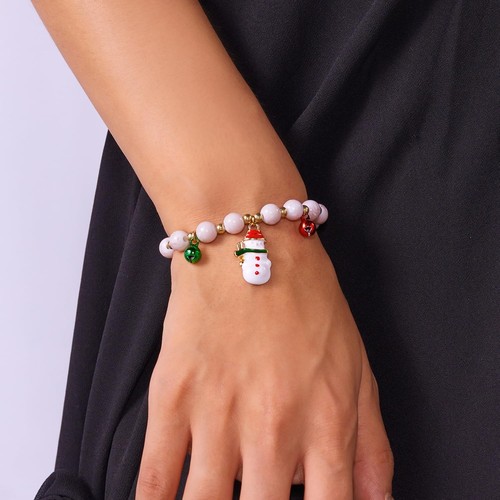 2/3 Pcs Christmas Xmas Bracelets for Women Polymer Clay Santa Claus Snowflake El - Bild 4 von 7