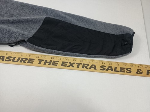 The North Face adult Large L Gray Black Sherpa Fleece Full Zip Jacket 054 - Picture 9 of 10