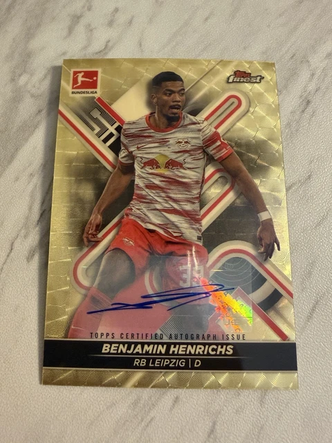 Benjamin Henrichs 2021-22 Topps Finest Bundesliga Superfractor Auto 1/1