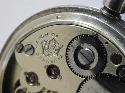 ANTIQUE 0.935 SOLID SILVER FULL HUNTER POCKET WATCH TAVANNERS WATCH Co - Picture 11 of 12