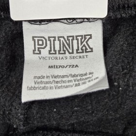 PINK Victoria's Secret Women Pants M Black Cargo Fleece Jogger Baggy