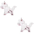 2 Count Transparent Plastic Piggy Bank Children Saving Pot Unicorn