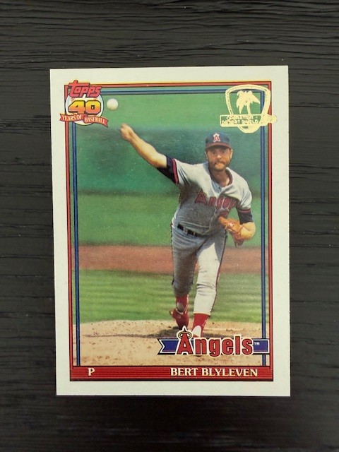 1991 Topps Desert Shield #615 Angels Bert Blyleven MT