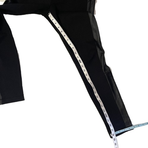 J Crew Pixie Hose Leggings Leder Smoking Streifen Gr. 6 schwarz sichtbarer Reißverschluss hinten - Bild 6 von 12