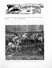 Antique Old Print Collection Illustrating Field Sports EuropePages 1916