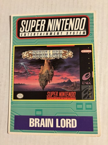 SNES Brain Lord VIDPRO Karte Toys R Us Display Card