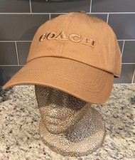 COACH WOMENS EMBROIDERED BASEBALL CAP Light Saddle CO100321C MSRP $75 NWT