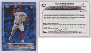 2022 Topps Chrome Update Sapphire Edition Hunter Greene #US160 Rookie RC
