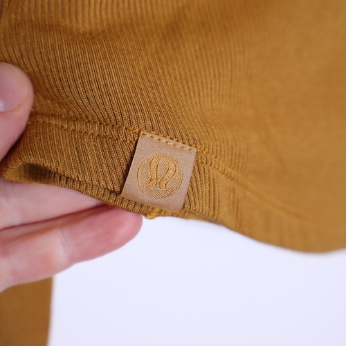 LULULEMON Hold Tight Ribbed Long Sleeve Shirt Bold Beige Casual Top Women's 4 - Picture 16 of 16