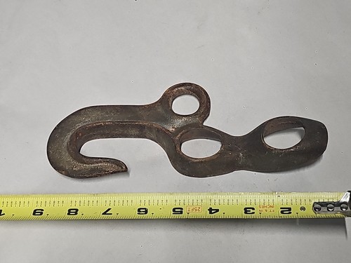 Vintage Antik 6 große Scheunenwagen Haken Drehhaken Heumäh Flaschenzug Bauernhof Posten - Bild 17 von 18