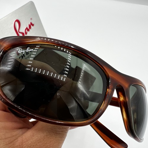 VINTAGE B&L RAY-BAN L2872 SHINY ACETATE TORTOISE G15 UV BALORAMA WRAP SONNENBRILLE - Bild 12 von 24