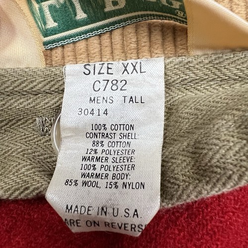 Vintage 90s LL Bean HBT Chore Coat Barn Jacket Mens 2XL Wool Lined Herringbone - Picture 7 of 9