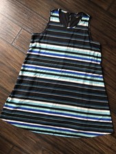 A-Line Tommy Hilfiger Lined Tank Dress Striped Summer Beach Women’s Size 14