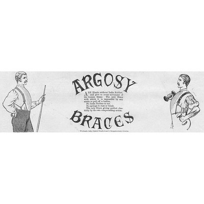 ARGOSY BRACES Victorian Advertisement 1884 #2
