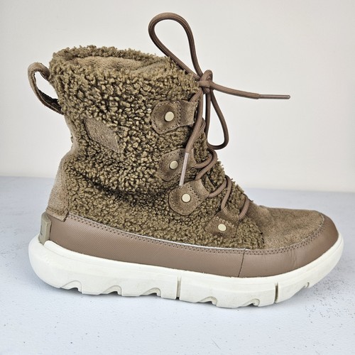 Botas con cordones Sorel Explorer II Joan acogedoras tostadas para mujer NL4455-257 talla 8 - Imagen 4 de 13