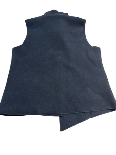 Janska Fleece Vest Womens Size L One Button Asymmetrical Front Lagenlook Artsy - Picture 2 of 7