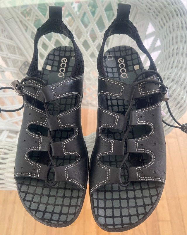 Ecco Women's Black Bungee Comfort Sandals Size 41 US 10-10.5