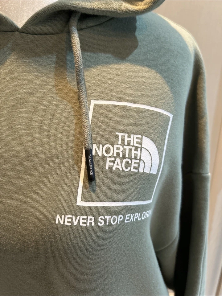 The North Face Unisex Green Hooded Sweatshirt Size UK XS/TP - Image 2 of 4
