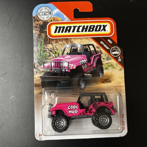Matchbox MBX Off-Road 4/20 (2018) Cool Mud Pink '60 Jeep 4x4 Toy Vehicle 76/100 - Picture 1 of 4