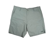 Aftco Shorts Mens Size 38 Green Nylon 8" Hiking Swim Fishing Outdoor Unlined