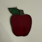 VTG Hanging Stained Glass Suncatcher: APPLE With Copper Foil Wrap (Window Decor)