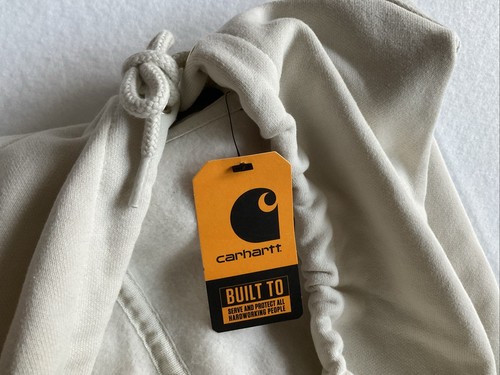 Carhartt 2XL Cream Loose Fit Midweight Logo Sleeve Graphic Sweatshirt - Picture 6 of 13