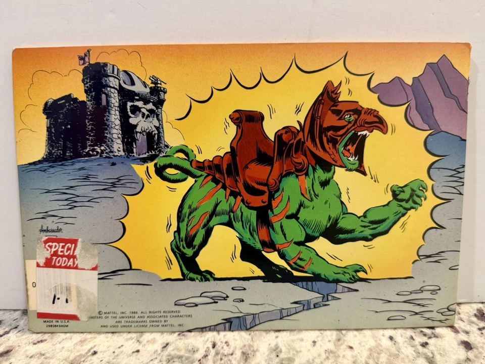 Álbum de pegatinas Masters of the Universe Ambassador 1986 sin usar MOTU He-Man Foto 2 de 4