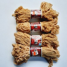 Lot of 4 Vintage Aunt Lydia's Rug Yarn Bronze Gold 560 2.5 oz each