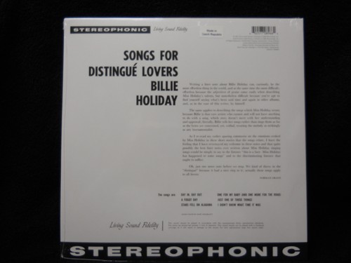 Billie Holiday Songs For Distingué Lovers (2019) LP Vital Vinyl MGVS-6021 SEALED - Picture 2 of 3
