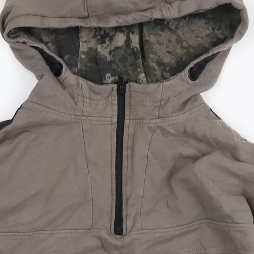 Urban Outlaws Boys Brown Camouflage Hoodie 11-12Y, 1/2 Zip Style - Picture 7 of 12