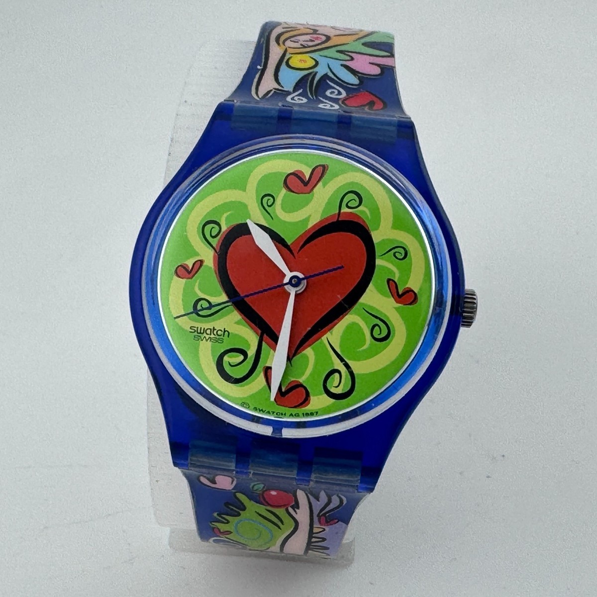 VTG Swatch Love Bite Swiss Quartz Watch GN176 Men Adam & Eve