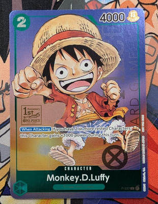 Monkey D Luffy P-037 1st Anniversary Tournament Promo Holo One