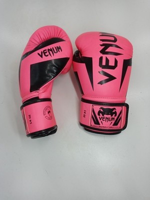 Venum Boxing Gloves Pink Black 14 oz Fight Sparring Competition