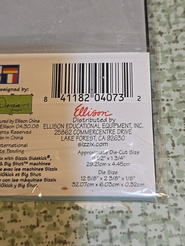 Ultra Rare 2008 Sizzix Snowman Sizzlits Decorative Die Strip 655530 By Dena - Picture 4 of 8