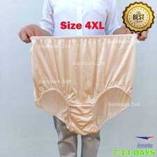 Vintage Plus Size 4XL Underwear Shiny Silky Nylon Panties Briefs Women's Men's F