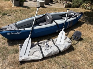 Sevylor Adventure 2 Person Inflatable Canoe Kayak inc Pump Paddles & Bag