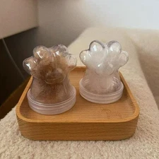 Clear Plastic Pet Hair Removal Tool with Cat Paw Design for Furniture