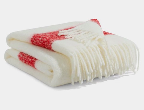 Hudson Bay Snow White Fuzzy All-Season Throw - Picture 2 of 4