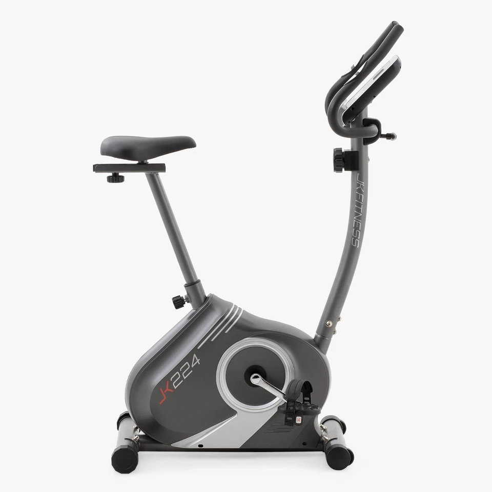 Cyclette JK Fitness 224 magnetica, compatta, volano 7kg, sensori cardio, 110kg - Immagine 2 di 4