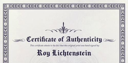 Roy Lichtenstein, Original Hand-signed Lithograph with COA & Appraisal of $3,500 - Picture 6 of 11